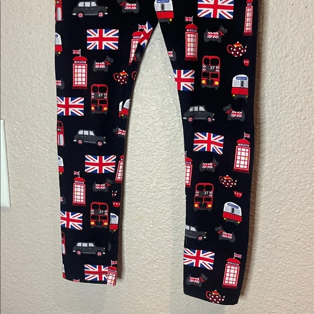 Gymboree Girl’s London Calling Scotty Dog Phone Booth Leggings Set Size 3T